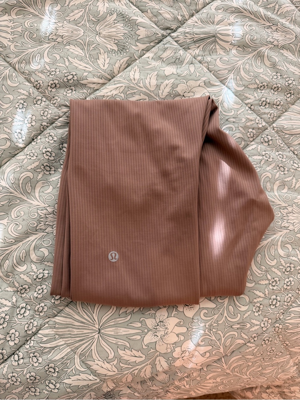 lululemon Womens Wunder Train Ribbed Athletic Leggings- Brown Sz 10